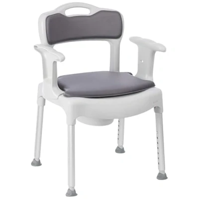 Imagen de Etac Swift Commode, Silla con Orinal, Altura de Patas Ajustable, Ligera y Fácil Mover, Asiento 46 x 41 cm