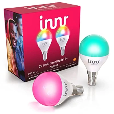 Imagen de innr Bombilla Inteligente E14 Vela, LED Colores, Luz Blanca y Compatible con Hue*, Alexa, Amazon Echo (4ª gen), Zigbee, Regulable, 465 lúmenes 4 Pack