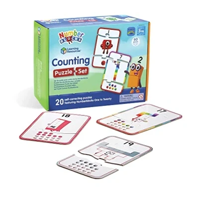 Imagen de Learning Resources Juego de Rompecabezas conteo Set, aprende 1 al 20, Numberblocks, puzles para Contar, niños 3+ años, Multicolor, Talla única (HM95401 UK)