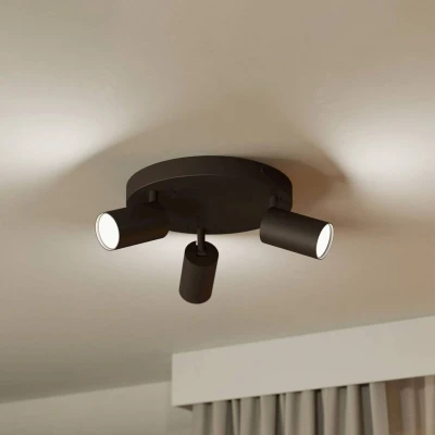 Imagen de EGLO connect Telimbela Z foco techo 3 luces, negro