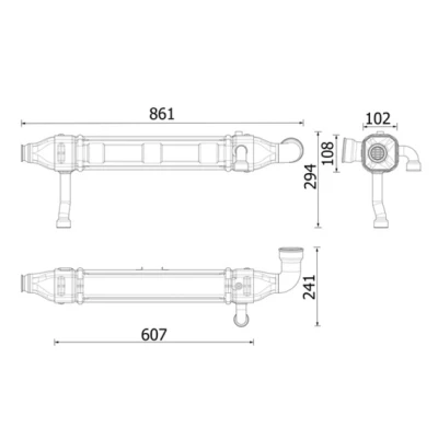 Imagen de Elemento enfriador, reciclaje gases escape MAHLE ORIGINAL CE 44 000P