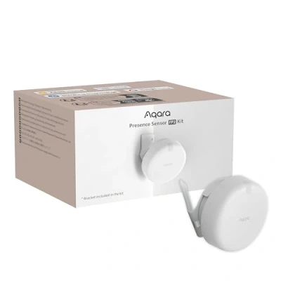 Imagen de Aqara Sensor de Presencia FP2+ Soporte, Movimiento con Radar Ondas milimétricas, detección caídas y Varias Personas, Compatible HomeKit, Alexa, Google Home Assistant