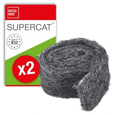 Imagen de Stop Roedores Lana de Acero SuperCat para roedores, Insectos, pájaros, babosas Barrera impenetrable 100% efectiva. x2