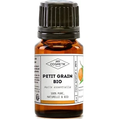 Imagen de Aceite esencial de grano pequeño orgánico (Citrus aurantium var. amara) 100% puro y natural MY COSMETIK 10 ml