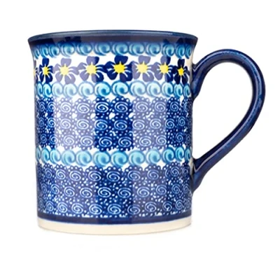 Imagen de Polish Pottery Taza de cerámica artística Dalia Boleslawiec simple Mirogniew 250 ml U204