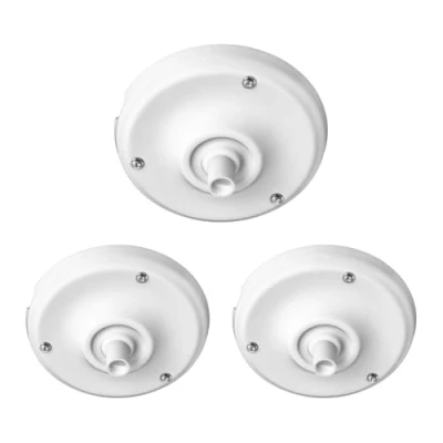 Imagen de ledscom.de 3 piezas baldaquín, porcelana, blanco, 105mm Ø