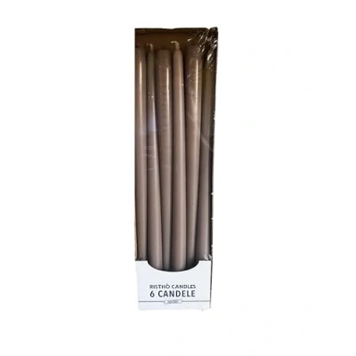 Imagen de Cereria di Giorgio Risthò Velas cónicas para candelabro, Cera de parafina, TóRTOLA, 2.2 cm, 6