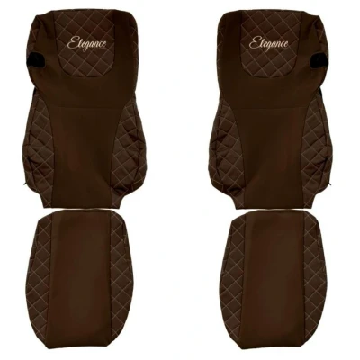 Imagen de F CORE Elegance Q FX07 BROWN Cubreasiento marrón textil, Ecopiel