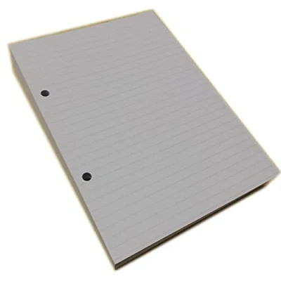 Imagen de Refill Recarga 200 hojas (400 páginas) 2 agujeros A5 14,5 x 20,5 cm. Rayas 7 mm. DIN holes para carpeta con anillas de 8