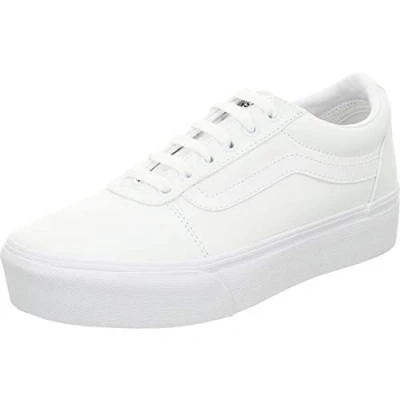 Imagen de Vans Ward Platform, Zapatillas Mujer, Canvas White, 42.5 EU