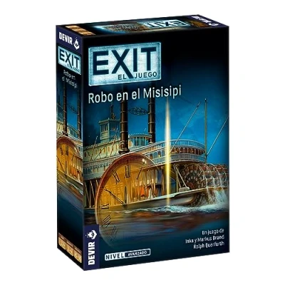 Imagen de Devir Exit: Robo en el Misisipi, juego de mesa español, con amigos, escape room, juegos misterio, adulto (BGEXIT14)