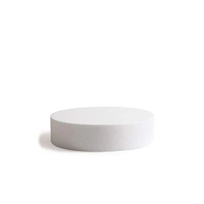 Imagen de DECORA, 0174017 Disco Redondo de Poliestireno Embolsado Individualmente, Ideal como Muñeco para Hacer Tartas Pisos, Bordes Rectos, Ø 25 X H 7,5 CM.