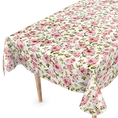 Imagen de Mantel de hule lavable, 180 x 140 cm, borde cortado, diseño flores Natalie