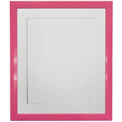 Imagen de FRAMES BY POST Marco de fotos rosa 0,75 pulgadas con soporte blanco 6 x 4 tamaño imagen 3 vidrio plástico