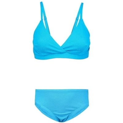 Imagen de Aquarti Conjunto de Bikini para Niñas Bustier Breve Traje Baño Dos Piezas, 039 Jacquard Lunares Turquesa, 164
