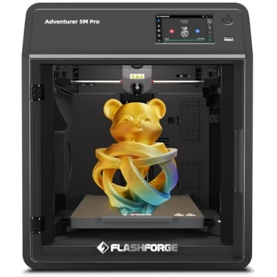 Imagen de FLASHFORGE Adventurer 5M Pro Impresora 3D, Un Clic Auto Impresión Máximo 600mm/s con Boquilla 0.4/0.6mm, Estructura CoreXY &amp; Silenciosa, Control Remoto App Supervisión de la Cámara