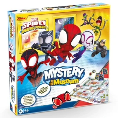 Imagen de Shuffle Spidey and Friends Mystery At The Museum, Ayuda al Equipo a atrapar Villano, Divertido Juego para los fanáticos de Marvel, Gran Regalo, 2 4 Jugadores, Partir años
