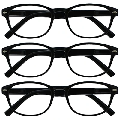Imagen de UV Reader La Compañía Gafas De Lectura Negro Lectores Valor Pack 3 Mujeres Hombres RRR76 111 +1,00
