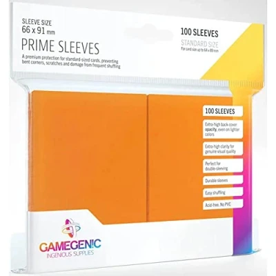 Imagen de Gamegenic GGS11023ML Prime Sleeves (100 Pack), Orange