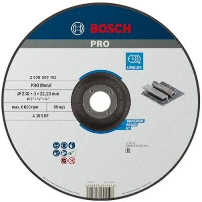 Imagen de Bosch Standard Disco de corte acodado para metal A 30 S BF (230 mm, 22,23 3,0 25 unidades)