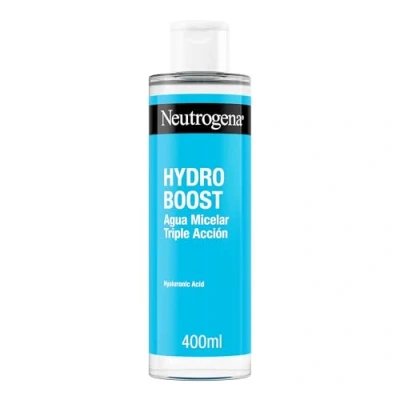 Imagen de Neutrogena Hydro Boost agua micelar Triple Acción (1 x 400 ml), desmaquillante todo en 1, con ácido hialurónico y 24 h de hidratación, apta para tipo piel