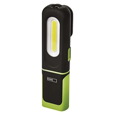 Imagen de EMOS Luz de trabajo LED recargable Base magnética, gancho, ajustable resistente a los golpes, al agua 300 lm, máx. 45 m 3 modos iluminación 7 horas Cable USB IP43 para