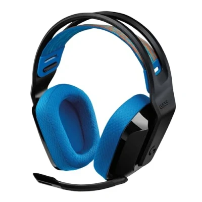 Imagen de Auriculares gaming Logitech G G535, Lightspeed, Bluetooth, 33h de uso, Micrófono volteable para silenciar, Ecualizador personalizable, Negro
