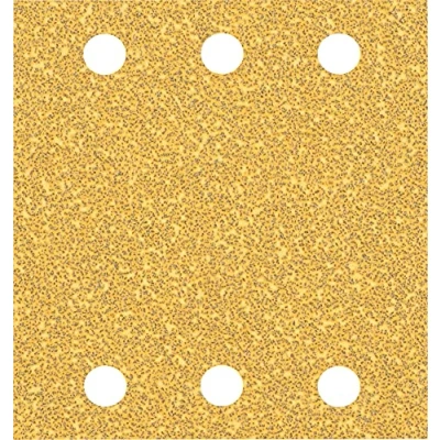 Imagen de Bosch Professional 10 x Lijas Expert C470 con 6 agujeros, para Madera dura, Pintura sobre madera, 115 107 mm, Grano 40, Accesorios Lijadora orbital