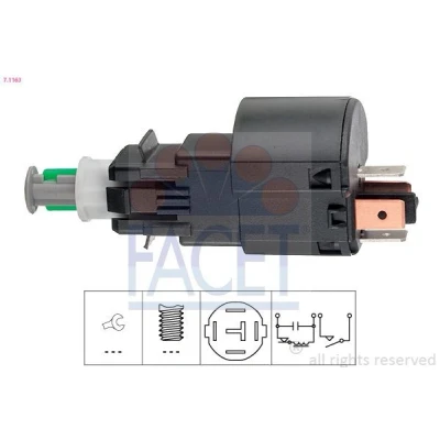 Imagen de FACET 7.1163 Interruptor luces freno mecánico Made in Italy OE Equivalent OPEL: Corsa C Hatchback