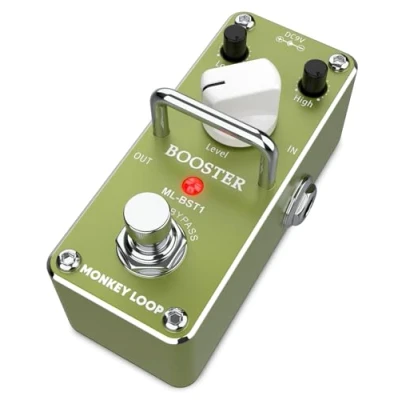 Imagen de MONKEY LOOP ML BST1 Pedal de Efectos para Guitarra Booster con Ecualización Graves y Agudos Calidad Señal True Bypass Consumo Corriente 5 mA (DC 9V)