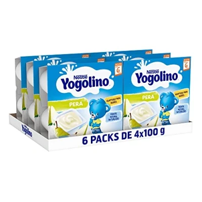 Imagen de YOGOLINO NESTLÉ Pera, a partir de los 6 meses, Pack ( 4x100g) , Fórmula mejorada