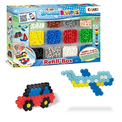 Imagen de Craze Splash Beadys Perlas de Agua para niños, Kit Paquete Recambio Colores 2000 Unidades, hazlo tu Mismo, Cuentas sin Plancha, Refill Pegar, 10006