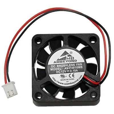Imagen de 40 mm x 10 4010 12 V 0,15 A Rodamientos de bolas sin escobillas DC ventilador refrigeración 2 pines AV F4010 MB CE