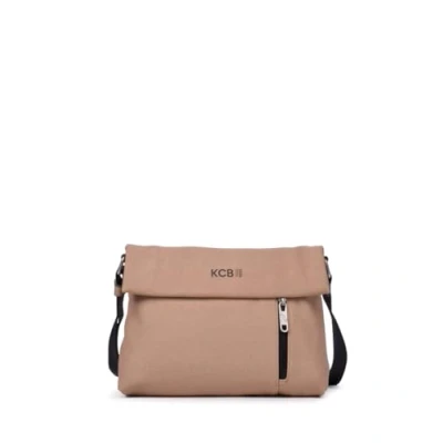 Imagen de Bandolera Antirrobo Pequeña KCB Strong Diseño Compacto y Resistente Seguro Ideal para Uso Diario Asas Ajustables 100% Vegano Color Taupe Claro