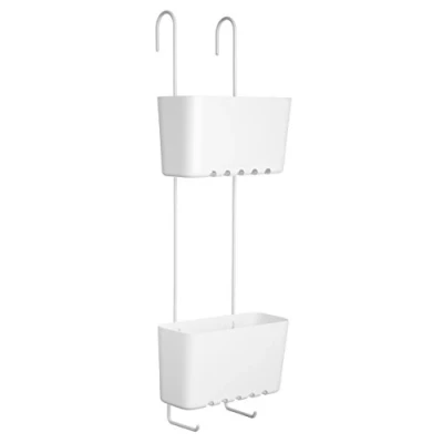 Imagen de TATAY Standard Duo Cesta de Ducha o bañera, Apto para Todo Tipo mamparas, Color Blanco
