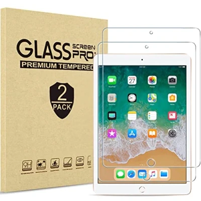 Imagen de Procase 2 Piezas Protector para iPad 6.ª 5.ª Gen 2018 2017/ Pro 9.7&quot; 2016/ Air 2/ Air, Vidrio Cristal Templado Screen 9.7 Pulgadas
