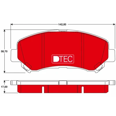 Imagen de TRW DTEC COTEC GDB3467DTE Juego de pastillas freno no preparado para indicador desgaste NISSAN: Qashqai / Qashqai+2 I, X Trail