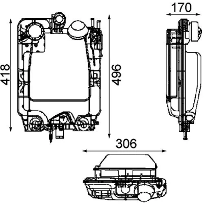 Imagen de MAHLE ORIGINAL CRT 44 000P Depósito de Agua 8L con tapa