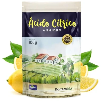 Imagen de Nortembio Ácido Cítrico Ecológico 850 g. Anhidro en Polvo. Insumo 100% Puro. Limpiador Multiusos. E Book Incluido.