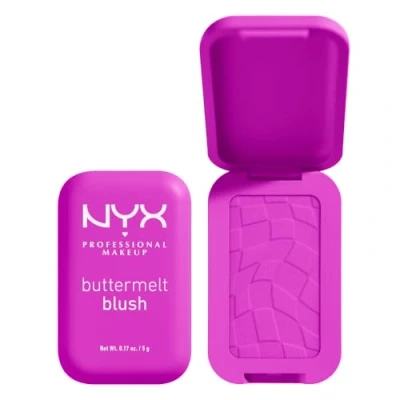 Imagen de NYX PROFESSIONAL MAKEUP Rubor en polvo Buttermelt, resistente a la decoloración y transferencia, hasta 12 horas de uso, fórmula vegana All The Butta