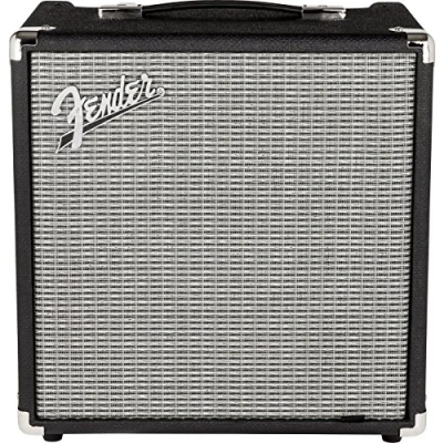 Imagen de Fender Rumble 25, amplificador de bajo, 25 W, adecuado para bajo eléctrico, negro/plateado