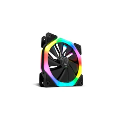 Imagen de NOX XTREME PRODUCTS NXHUMMERDFAN Ventilador PC 120 mm, doble anillo LED RGB Rainbow, ultra silencioso con pads goma antivibración, gran flujo de aire, 6 pines, color negro
