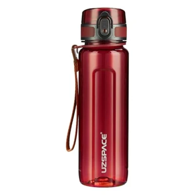 Imagen de UZSPACE Botella de Agua Deportiva 500ml 750ml 1000m,Botella Tritan Ecológica y sin BPA. Reutilizable con Tapa a Prueba Fugas para Correr, Gimnasio, Yoga, al Aire Libre Acampar