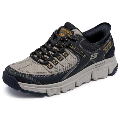 Imagen de Skechers Summits at, Zapatillas Hombre, Malla sintética Gris Topo con Ribete Negro, 48.5 EU