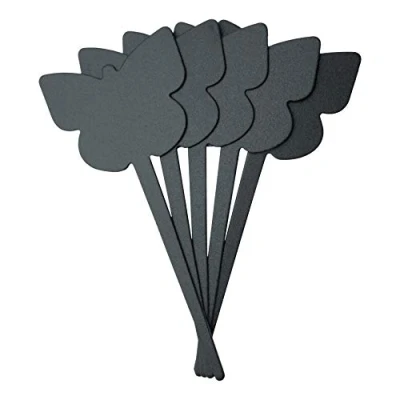 Imagen de SECURIT Silhouette Butterfly Etiqueta para Pizarra de Tiza, 18 x 8 0,3 cm, 5 Piezas, Madera, Multicolor
