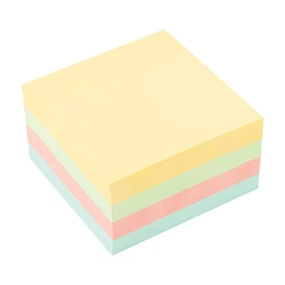 Imagen de D.RECT Notas Adhesivas Set de 1 75x75mm 1x450 un Bloque Hojas Material Oficina Color Pastel