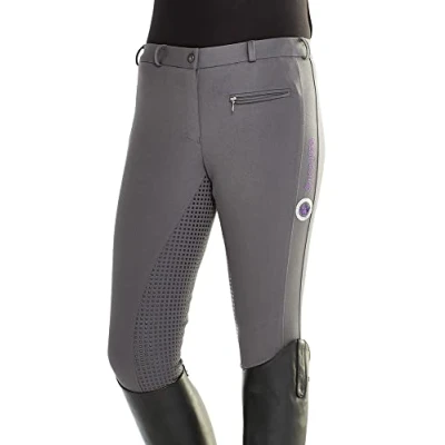 Imagen de PFIFF 102235 Yasmin Pantalón de equitación para Mujer, con Banda Silicona, Color Gris 46