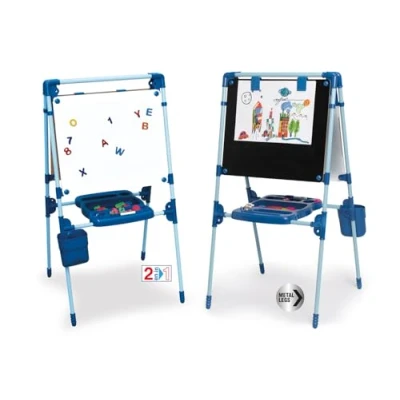 Imagen de Chicos Pizarra Infantil 2 en 1: Magnética y de Tiza, incluye un Rotulador, Tizas Colores e Imanes Letras Números Medidas: 62.5 x 60 120 cm + 3 Años 49 accesorios (52112)