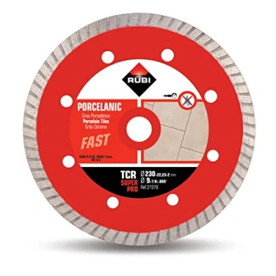 Imagen de RUBI 31978 Disco Diamante gres porcelánico turbo (TCR) 230 mm SUPERPRO, Gris