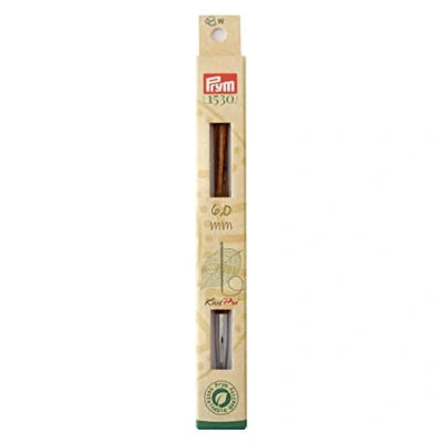 Imagen de Prym Puntas de Ganchillo tunecinas Naturales 6,0 mm Aguja Madera Metal, Multicolor